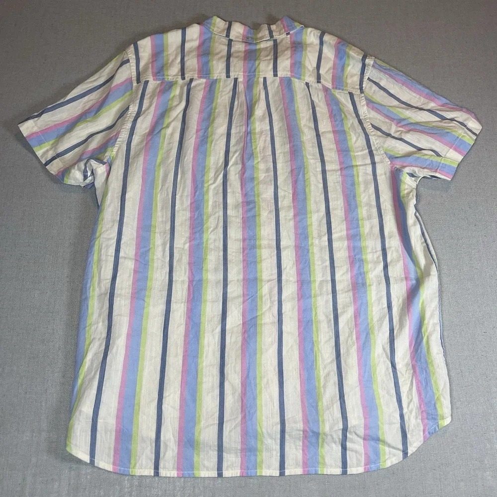 Chubbies‎ The Friday Shirt Short Sleeve Button Down Mens XL Soft Serve Striped